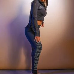 WOMENS ACTIVEWEAR Best Seller VERGE TUMMY TUCK ACTIVE SET-BLACK