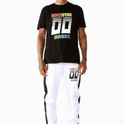 MENS TRACK SETS JEROME T-SHIRT TRACK SET- BLK/WHT