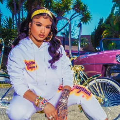 WOMENS TRACK SETS INDIA LOVE IN VENICE OVERSIZED TRACKSET-WHITE