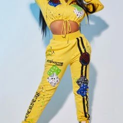 WOMENS TRACK SETS AMBER TRACKSET-YELLOW