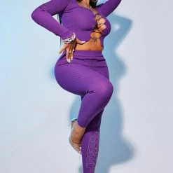 WOMENS DRESSES Best Seller CARMEN MATCHING PANT SET-PURPLE