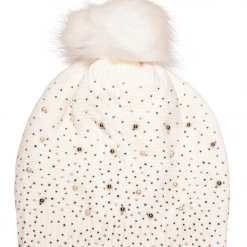 WOMENS ACCESSORIES Best Seller ICY BLING BEANIE-WHITE