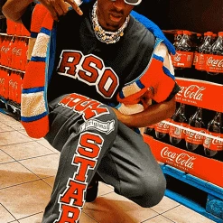 MENS TRACK SETS SEPTIMUS FLARE TRACK PANT SET-BLACK