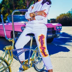 WOMENS TRACK SETS INDIA LOVE IN VENICE OVERSIZED TRACKSET-WHITE