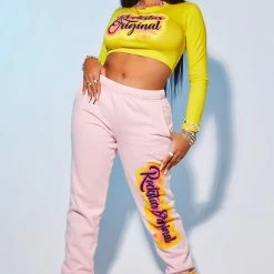 WOMENS TEES SHANICE LONG SLEEVE TEE-YELLOW