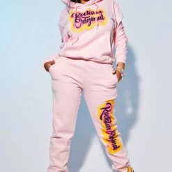 WOMENS TRACK SETS JASMIN OVERSIZED TRACKSET-PINK