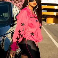 WOMENS ACTIVE SHORT SETS TURBO BIKE SHORT SET-BLACK/PINK