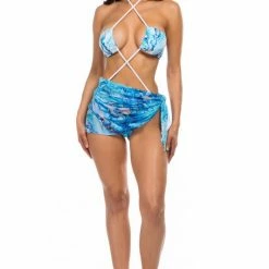WOMENS SHAPEWEAR AMIAH 3 PIECE BIKINI SET-BLUE Best Seller