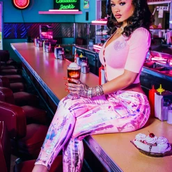 WOMENS JEANS INDIA LOVE IN PARTY GIRL SKINNY JEAN-PINK