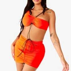 WOMENS DRESSES Best Seller SADIE SKIRT SET - ORANGE
