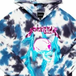 MENS HOODIES & SWEATSHIRTS SAGE PRINTED HOODIE-ROYAL BLUE Tops