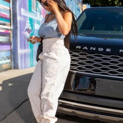 WOMENS PANTS Best Seller ALAIA WINDBREAKER JOGGER PANT-BEIGE