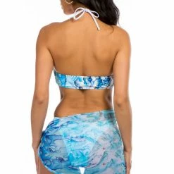 WOMENS SHAPEWEAR AMIAH 3 PIECE BIKINI SET-BLUE Best Seller