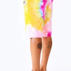 MENS SHORT SETS ZEPPLIN TIE DYE SHORT SET-ORG/PINK Track Sets