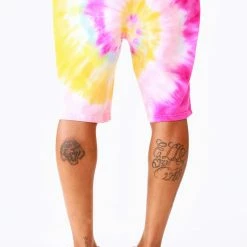 MENS SHORT SETS ZEPPLIN TIE DYE SHORT SET-ORG/PINK Track Sets