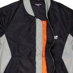 MENS JACKETS AKI BOMBER JACKET-BLACK/GREY