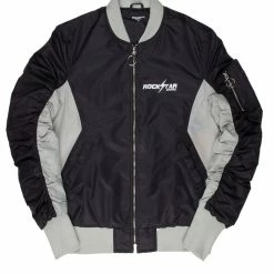 MENS JACKETS AKI BOMBER JACKET-BLACK/GREY