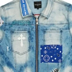 MENS DENIM JACKETS AKIO DENIM JACKET-BLUE