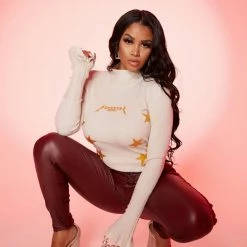 WOMENS HOODIES & SWEATSHIRTS AURORA KNIT TOP-CREAM