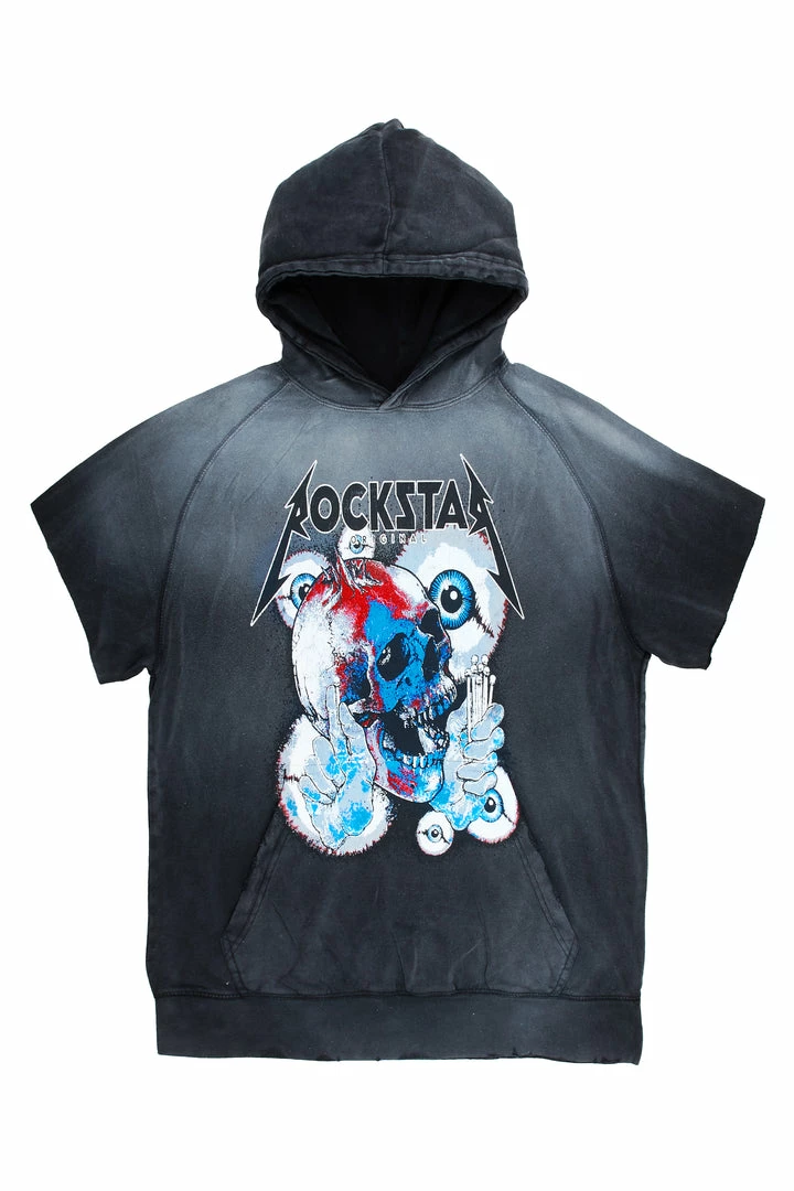 Flash Sale 🎁 MENS HOODIES & SWEATSHIRTS ANGUS SHORT SLEEVE HOODIE-BLACK ✨ 1 MENS HOODIES & SWEATSHIRTS ANGUS SHORT SLEEVE HOODIE-BLACK