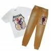 MENS TRACK SETS ANGUS T-SHIRT/JOGGER SET-BEIGE