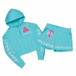 WOMENS SHORT SETS ANNETTE SHORT SET-TURQUOISE