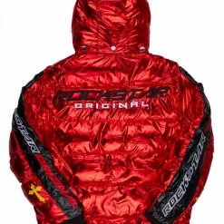 MENS OUTERWEAR Jackets & Outerwear ARNAV PATCHWORK PUFFER JACKET-RED