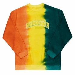 Rockstar Original Sales 40 MENS HOODIES & SWEATSHIRTS ATHAN CREWNECK-ORANGE Tops