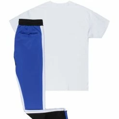 MENS TRACK SETS DRAX T-SHIRT/TRACK PANT SET-WHITE/BLUE