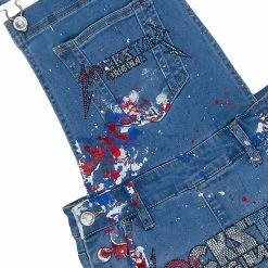 WOMENS ROMPERS & JUMPSUITS Best Seller AVERI SHORT OVERALL-LIGHT WASH