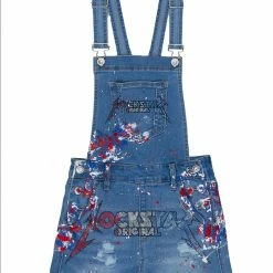 WOMENS ROMPERS & JUMPSUITS Best Seller AVERI SHORT OVERALL-LIGHT WASH