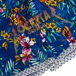 WOMENS SHORTS AYZAL CROCHET TRIM SHORT-ROYAL BLUE