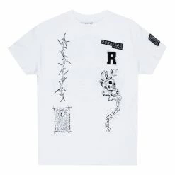 MENS TEES AZIEL GRAPHIC T-SHIRT-WHITE