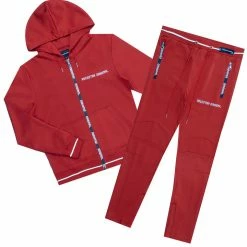 MENS TRACK SETS AERO TRACK SET- BURGUNDY