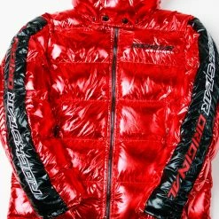 MENS OUTERWEAR Metallic Red Alasia Puffer Jacket