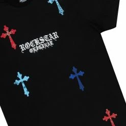 MENS TRACK SETS BERLIN T-SHIRT STACKED FLARE TRACKSET-BLACK