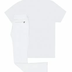 MENS TRACK SETS BERLIN T-SHIRT STACKED FLARE TRACKSET-WHITE