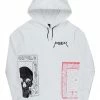 MENS HOODIES & SWEATSHIRTS BILLIE PRINTED HOODIE-WHITE