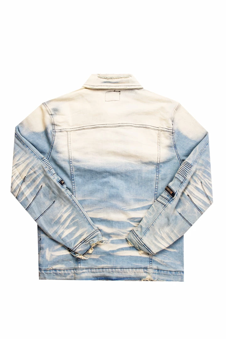 Best Pirce 💯 MENS DENIM JACKETS BK BIKER JACKET- LIGHT BLUE 😉 3 MENS DENIM JACKETS BK BIKER JACKET- LIGHT BLUE