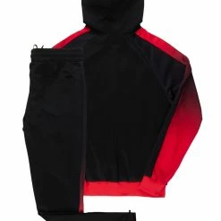 MENS TRACK SETS LAVA ZIPPER JACKET TRACK SET-RED/BLACK