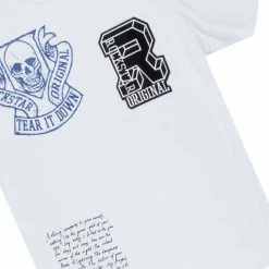 MENS TRACK SETS DRAX T-SHIRT/TRACK PANT SET-WHITE/BLUE