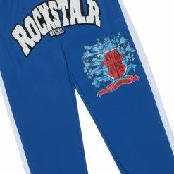 MENS TRACK SETS AUDACIO T-SHIRT/JOGGER SET-WHITE/BLUE