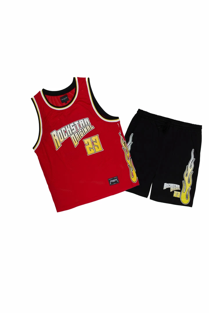 Best Pirce 😀 MENS SHORT SETS Track Sets BOLAN SHORT SET-RED 💯 1 MENS SHORT SETS Track Sets BOLAN SHORT SET-RED