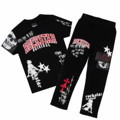 BOYS TRACK SETS New Arrivals BOYS DENNIS T-SHIRT TRACK SET-BLACK