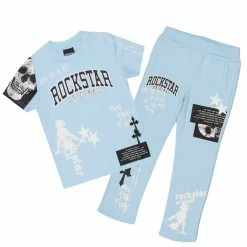 BOYS TRACK SETS BOYS DENNIS T-SHIRT TRACK SET-LIGHT BLUE