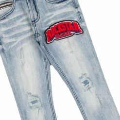 BOYS DENIM SETS BOYS FALKON T-SHIRT/JEAN SET-WHITE