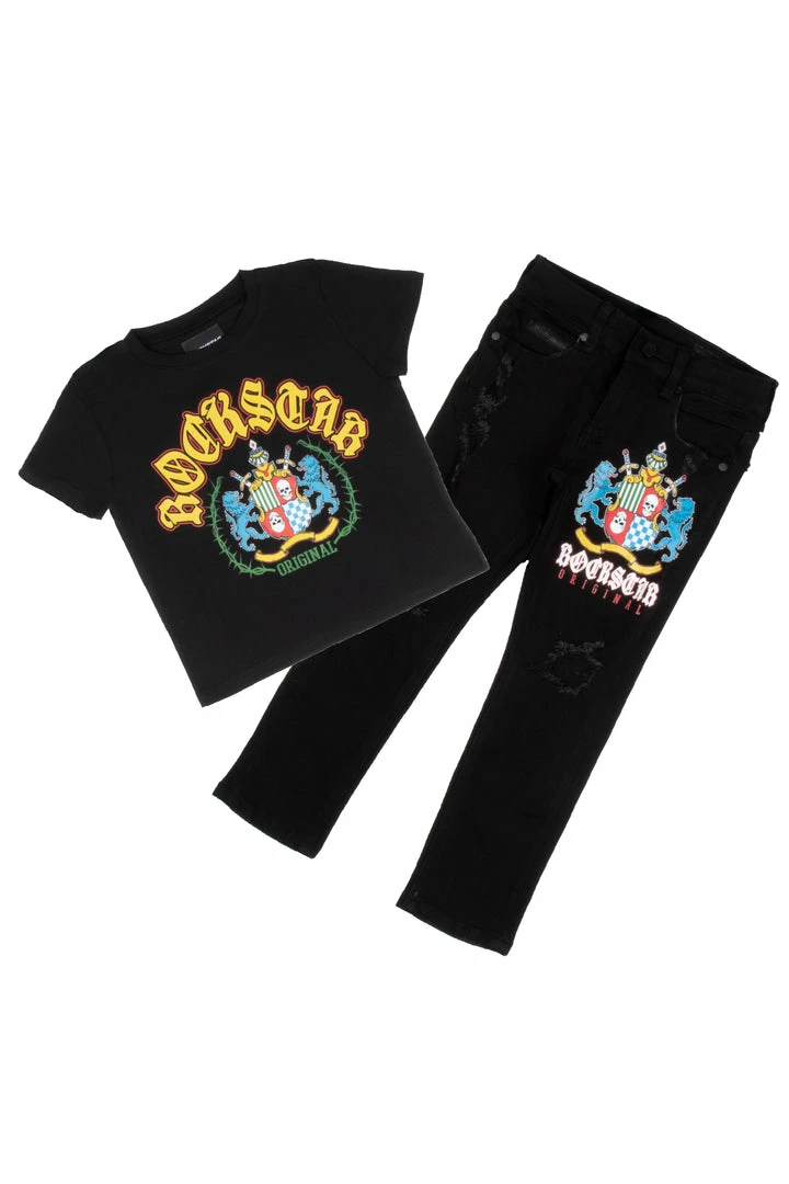 Buy ๐ BOYS DENIM SETS BOYS FINNLEE T-SHIRT/JEAN SET-BLACK New Arrivals ๐ฏ 1 BOYS DENIM SETS BOYS FINNLEE T-SHIRT/JEAN SET-BLACK New Arrivals