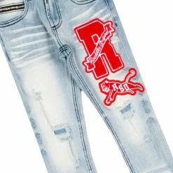 BOYS DENIM SETS BOYS GARRICK T-SHIRT/JEAN SET-WHITE