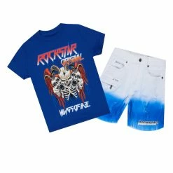 BOYS DENIM SETS BOYS NASH DENIM SHORT SET-BLUE New Arrivals