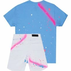 BOYS DENIM SETS New Arrivals BOYS ODDVAR DENIM SHORT SET-BLUE